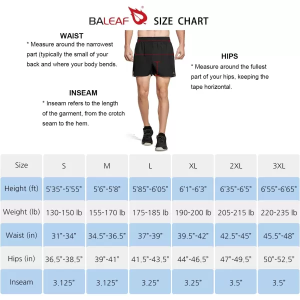 BALEAF Mens 3 inches 2 in 1 Running Shorts Athletic Quick Dry Back Zipper Pocket Gym Workout ShortsBALEAF Mens 3 inches 2 in 1 Running Shorts Athletic Quick Dry Back Zipper Pocket Gym Workout Shorts