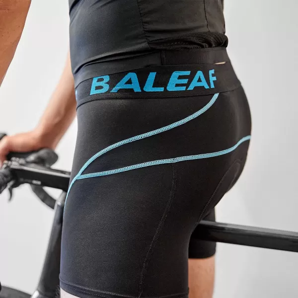 BALEAF Mens 3D Padded Bike Shorts Cycling Underwear MTB LinerBlackGrey