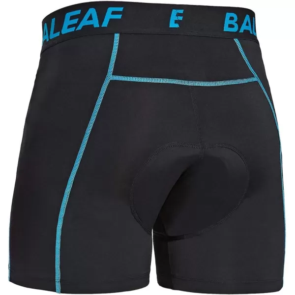 BALEAF Mens 3D Padded Bike Shorts Cycling Underwear MTB LinerUpgrade FabricblackBlue