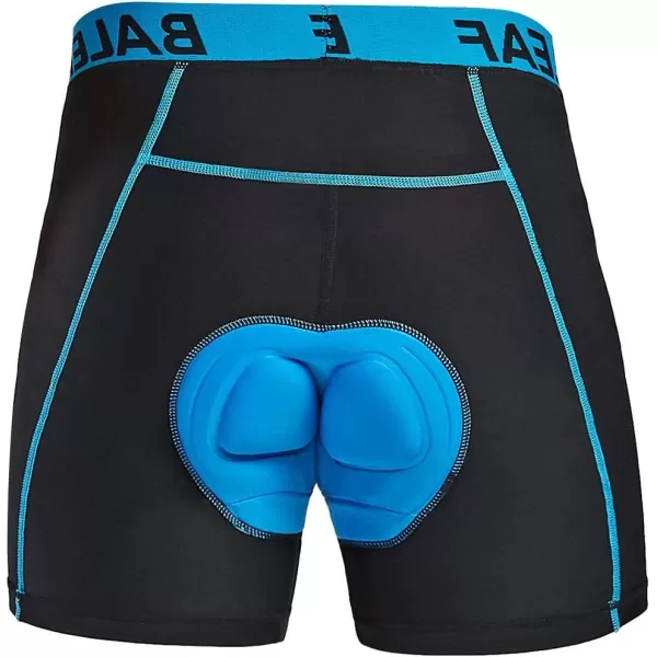 BALEAF Mens 3D Padded Bike Shorts Cycling Underwear MTB LinerUpgrade FabricblackBlue