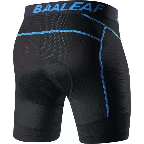 BALEAF Mens 4D Padded Bike Shorts Cycling Underwear with Padding Road Biking MTB Liner Shorts Bicycle GearBlackBlue