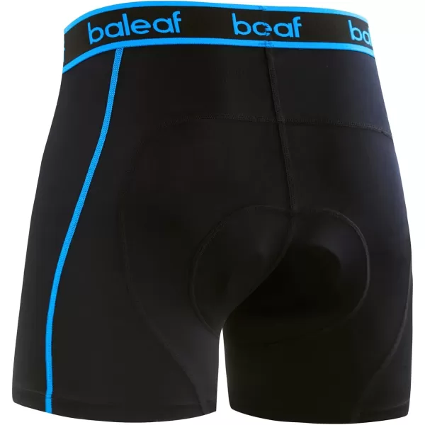 BALEAF Mens 4D Padded Bike Shorts Cycling Underwear with Padding Road Biking MTB Liner Shorts Bicycle GearBlackBlue47