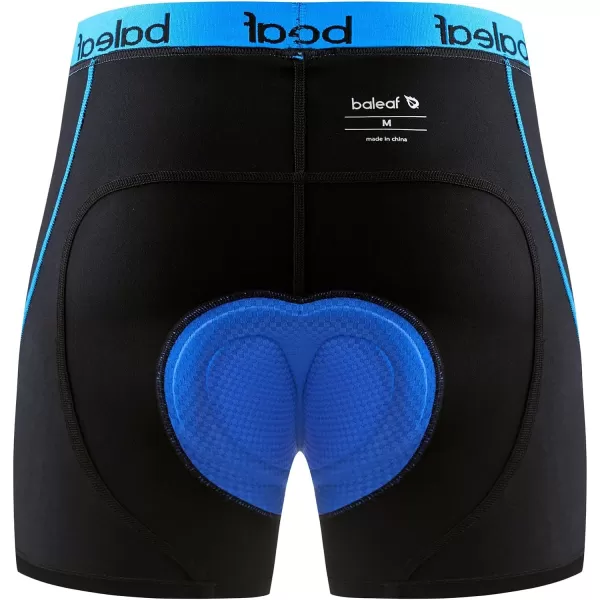 BALEAF Mens 4D Padded Bike Shorts Cycling Underwear with Padding Road Biking MTB Liner Shorts Bicycle GearBlackBlue47