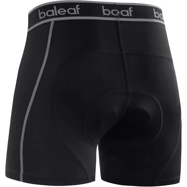 BALEAF Mens 4D Padded Bike Shorts Cycling Underwear with Padding Road Biking MTB Liner Shorts Bicycle GearBlackGray47