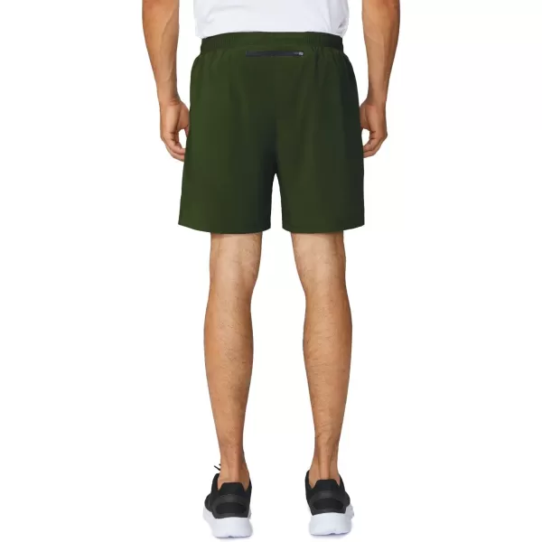 BALEAF Mens 5 Running Athletic Shorts Workout Lightweight Zipper PocketArmy Green