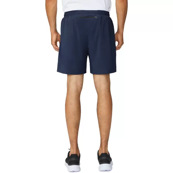 BALEAF Mens 5 Running Athletic Shorts Workout Lightweight Zipper PocketNavy