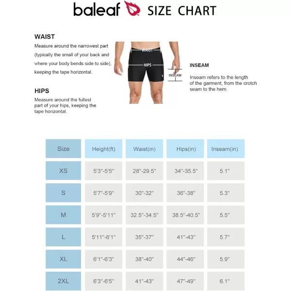 BALEAF Mens Athletic Swim Jammers Quick Dry Compression Square Leg Swim Brief SwimsuitBlack