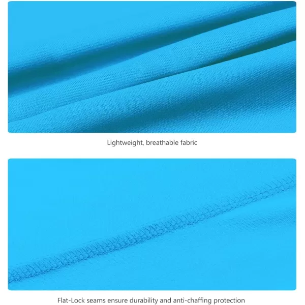 BALEAF Mens Basketball Shorts Long with Zipper Pockets Quick Dry Workout Training Drawstrings 11Light Blue