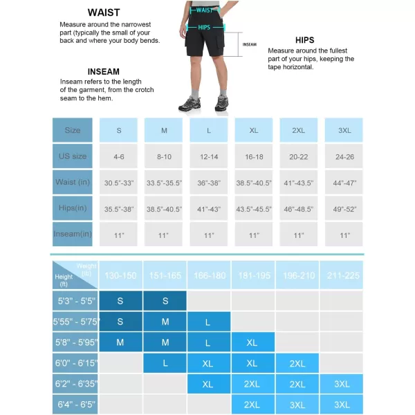 BALEAF Mens Cargo Hiking Shorts Quick Dry Elastic Waist Stretchy Outdoor Shorts 11 for Golf Travel with Zip PocketsBALEAF Mens Cargo Hiking Shorts Quick Dry Elastic Waist Stretchy Outdoor Shorts 11 for Golf Travel with Zip Pockets
