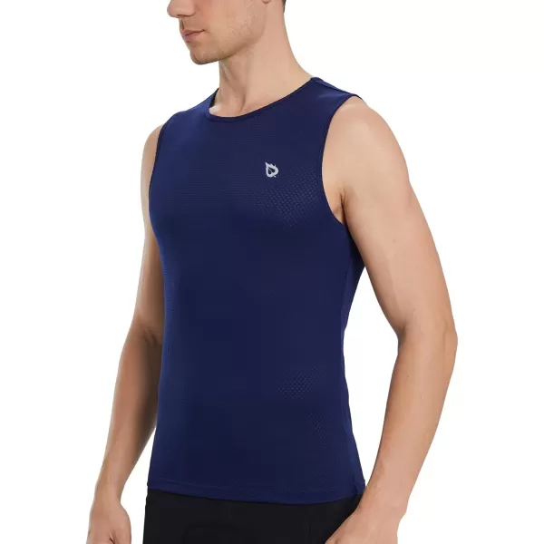 BALEAF Mens Cycling Base Layer Sleeveless Jersey Bike Undershirt Summer Bike Tank Top Sports Vest Breathable03blue