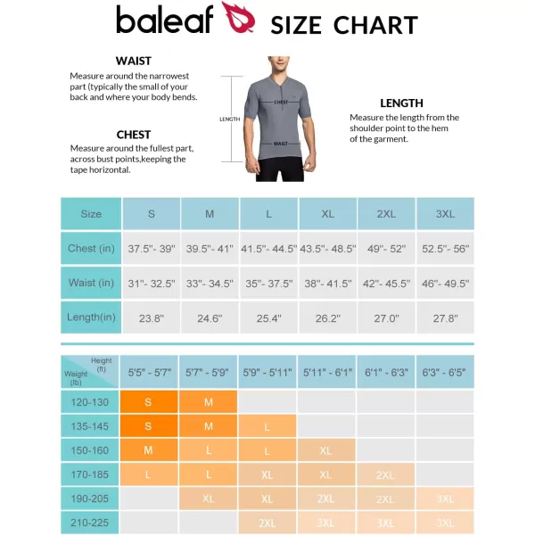 BALEAF Mens Cycling Jersey Bike Shirts Short Sleeve Half Zip Mountain Biking Tops 4 Rear Pockets UPF04gray