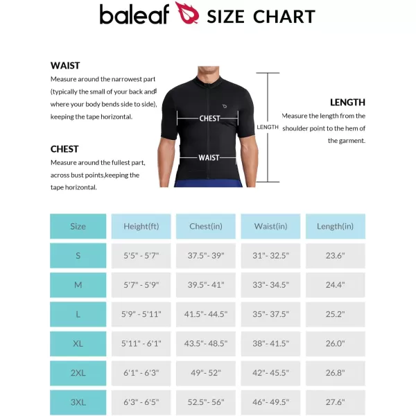 BALEAF Mens Cycling Jersey Short Sleeve Full Zip Bike Shirt Pockets Tops Bicycle Biking Breathable Reflective UPF 5002black