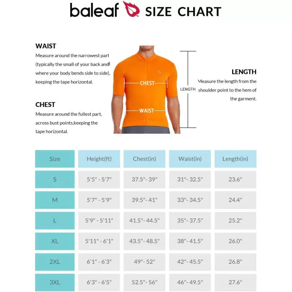 BALEAF Mens Cycling Jersey Short Sleeve Full Zip Bike Shirt Pockets Tops Bicycle Biking Breathable Reflective UPF 5003vibrant Orange