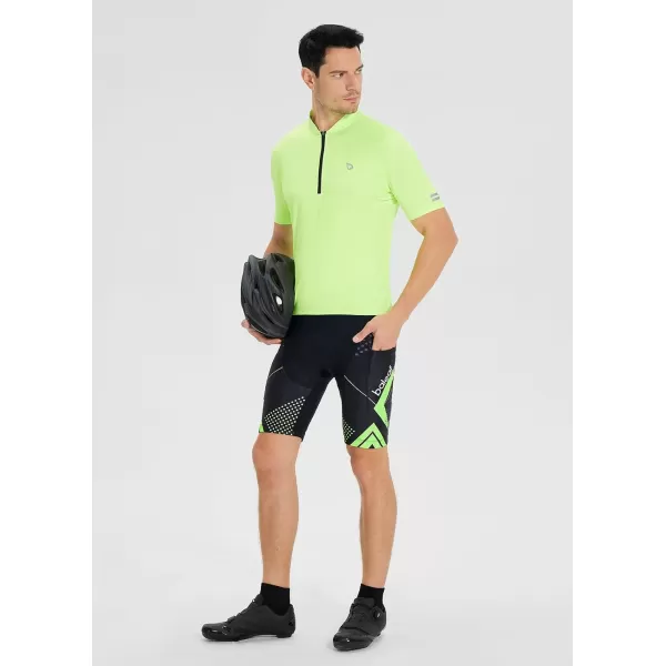 BALEAF Mens Cycling Shorts Padded Lycra Bike Bicycle Road Biking MTB Clothes Padding Pockets UPF 50Green