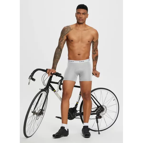 BALEAF Mens Cycling Underwear 4D Padded Bike Shorts Padding Road Biking Bicycle MTB Liner Shorts Spin Underpants03grey