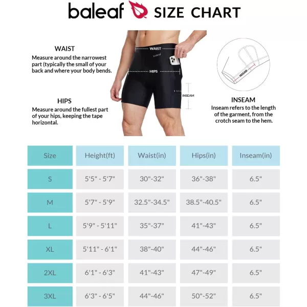 BALEAF Mens Cycling Underwear Shorts 4D Padded Bike Bicycle Biking Spinning Shorts Pockets UPF50Black