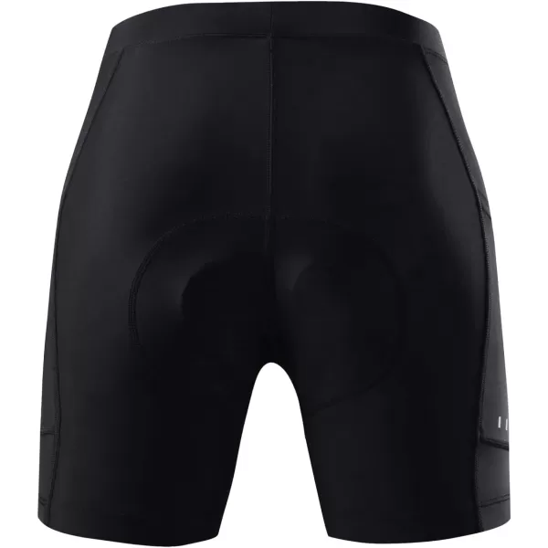 BALEAF Mens Cycling Underwear Shorts 4D Padded Bike Bicycle Biking Spinning Shorts Pockets UPF50Black