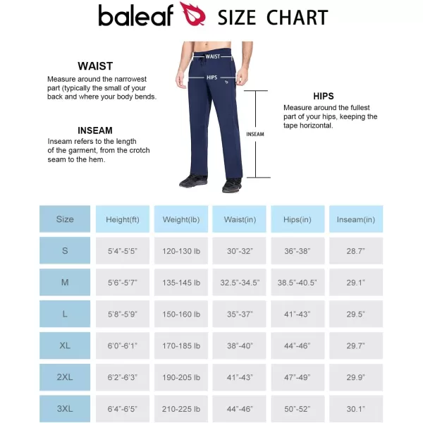 BALEAF Mens Fleece Lined Water Resistant Sweatpants Winter Athletic Workout Thermal Warm Pants with Zipper PocketsBlue