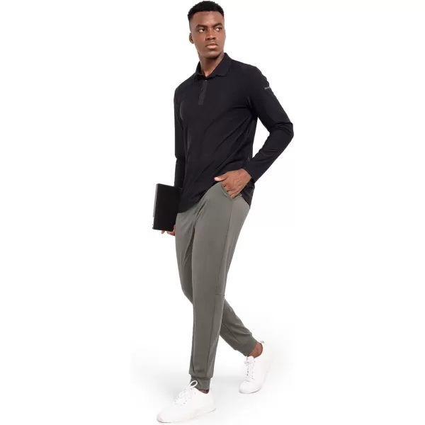 BALEAF Mens Golf Joggers Pants Stretch Sweatpants Slim Fit Work Casual Running Track Pants with PocketsGrey