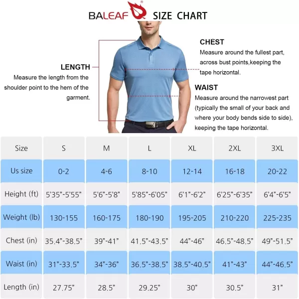 BALEAF Mens Golf Polo Shirts Lightweight Quick Dry Short Sleeve Shirt Moisture Wicking UPF50 Regular FitBALEAF Mens Golf Polo Shirts Lightweight Quick Dry Short Sleeve Shirt Moisture Wicking UPF50 Regular Fit