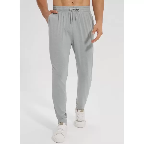 BALEAF Mens Jogger Pants Running Workout Soft with Pockets for Gym Training CasualLight Gray