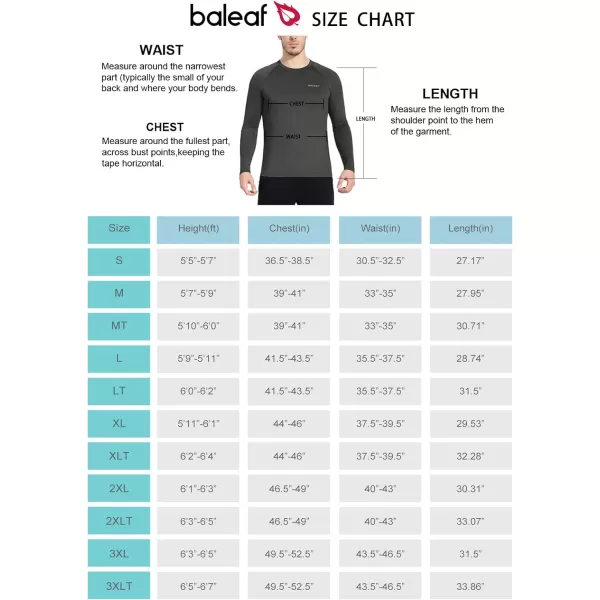 BALEAF Mens Long Sleeve Running Shirts Quick Dry Workout Shirts Athletic TShirts Lightweight Soft Fishing Tee TopsA003 Grey Heather