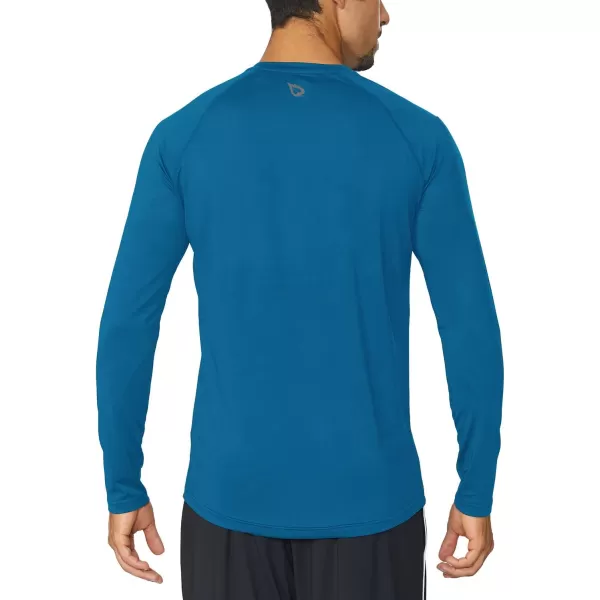 BALEAF Mens Long Sleeve Running Shirts Quick Dry Workout Shirts Athletic TShirts Lightweight Soft Fishing Tee TopsA006 Blue