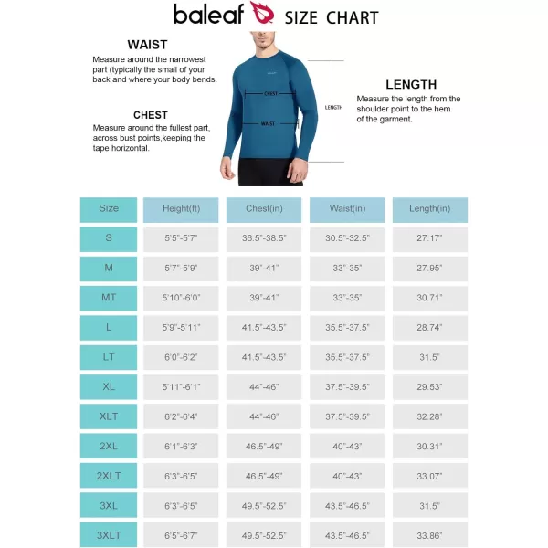 BALEAF Mens Long Sleeve Running Shirts Quick Dry Workout Shirts Athletic TShirts Lightweight Soft Fishing Tee TopsA006 Blue