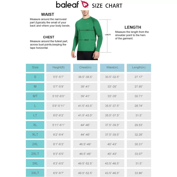 BALEAF Mens Long Sleeve Running Shirts Quick Dry Workout Shirts Athletic TShirts Lightweight Soft Fishing Tee TopsA008 Forest Green