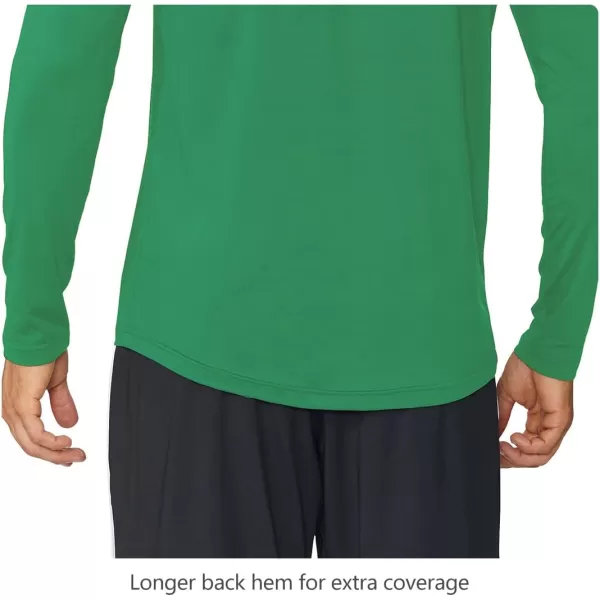 BALEAF Mens Long Sleeve Running Shirts Quick Dry Workout Shirts Athletic TShirts Lightweight Soft Fishing Tee TopsA008 Forest Green