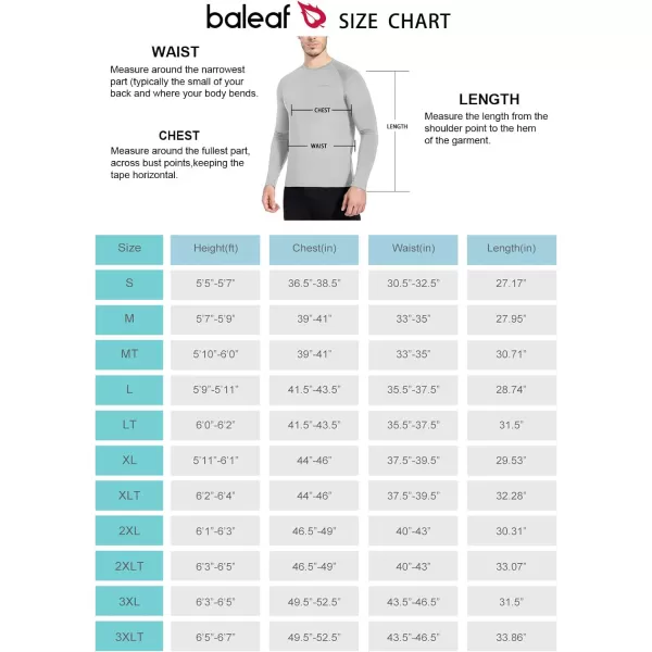 BALEAF Mens Long Sleeve Running Shirts Quick Dry Workout Shirts Athletic TShirts Lightweight Soft Fishing Tee TopsA011 Sliver