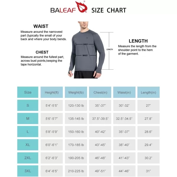 BALEAF Mens Long Sleeve Running Shirts with Thumbholes Quick Dry Athletic Shirt Workout Training TopGrey