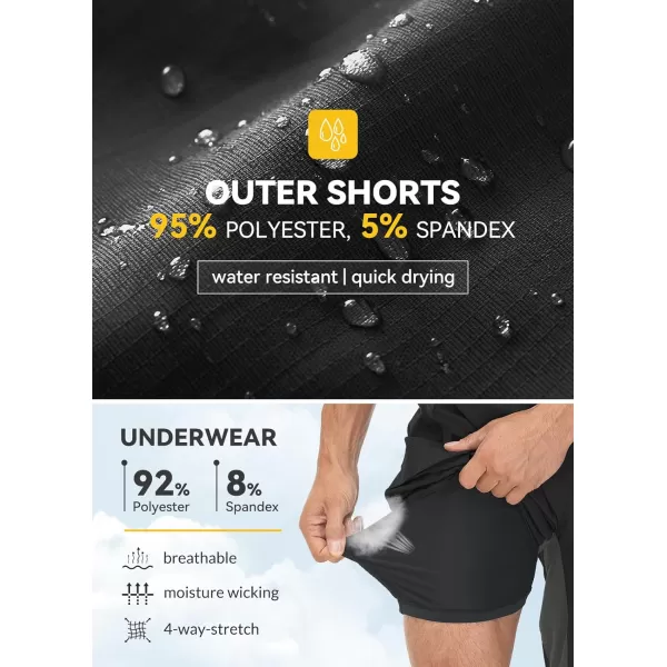 BALEAF Mens Mountain Bike Shorts 3D Padded Loosefit MTB Cycling Bicycle Lightweight Zipper PocketsBlackGrey