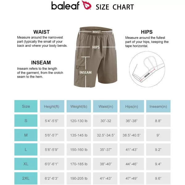 BALEAF Mens Mountain Bike Shorts Loosefit Bicycle Shorts Cycling 3D Padded Gel MTB Biking Lightweight SPF 5007khaki Grey