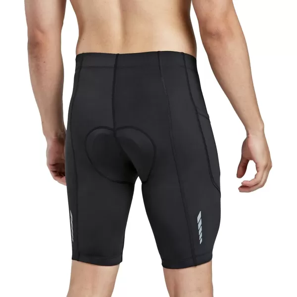BALEAF Mens Padded Bike Shorts Cycling Tights 3D Padding Bicycle Accessories Road Biking MTB Pockets UPF 5001blacksidepockets