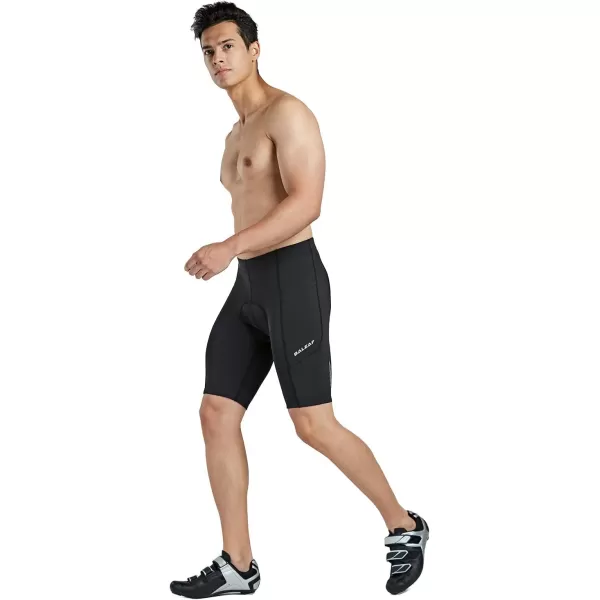 BALEAF Mens Padded Bike Shorts Cycling Tights 3D Padding Bicycle Accessories Road Biking MTB Pockets UPF 5001blacksidepockets