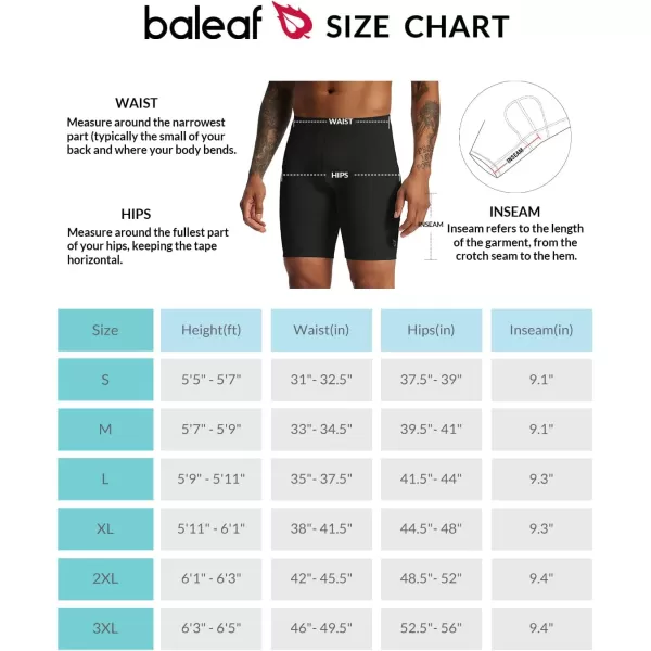 BALEAF Mens Padded Bike Shorts Cycling Tights 3D Padding Bicycle Accessories Road Biking MTB Pockets UPF 5003solid Black