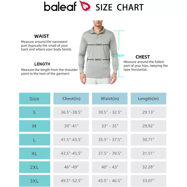 BALEAF Mens Polo Shirt Long Sleeve Golf Shirt UPF 50 Sun Protection Quick Dry for Tennis Lightweight Performance Shirt05light Gray