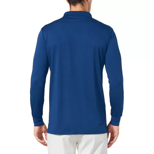 BALEAF Mens Polo Shirt Long Sleeve Golf Shirt UPF 50 Sun Protection Quick Dry for Tennis Lightweight Performance Shirt06royal Blue