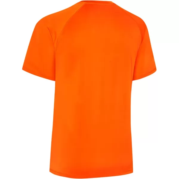 BALEAF Mens Rash Guard Short Sleeve Swim Shirt UPF 50 Sun Protection Quick Dry Compression Shirt RashguardOrange