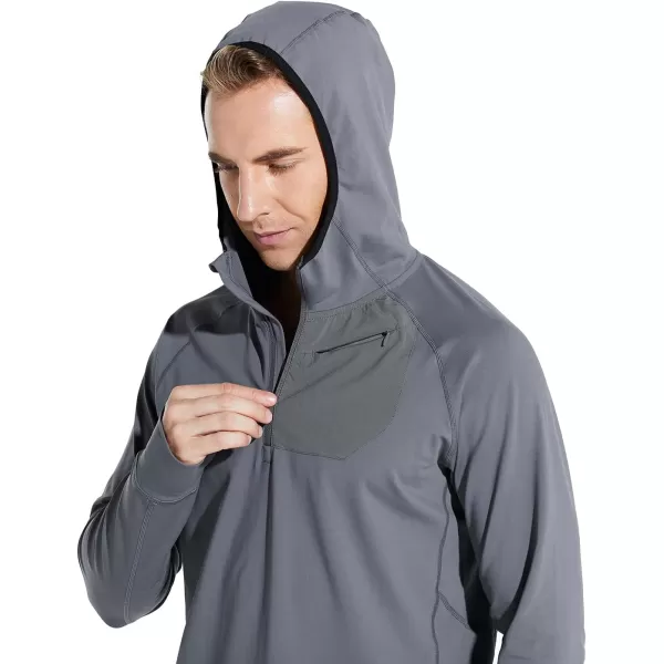 BALEAF Mens Running Jacket Cold Weather Zip Hoodie with Zipper Pocket Long Sleeve Thermal Pullover for Hiking CyclingBALEAF Mens Running Jacket Cold Weather Zip Hoodie with Zipper Pocket Long Sleeve Thermal Pullover for Hiking Cycling