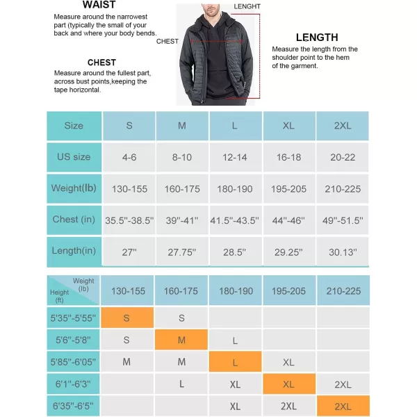 BALEAF Mens Running Jacket Lightweight Thumble Hole Warm Up Puffer Jacket Hybrid Thermal Coat Insulated Hiking GolfDark Grey