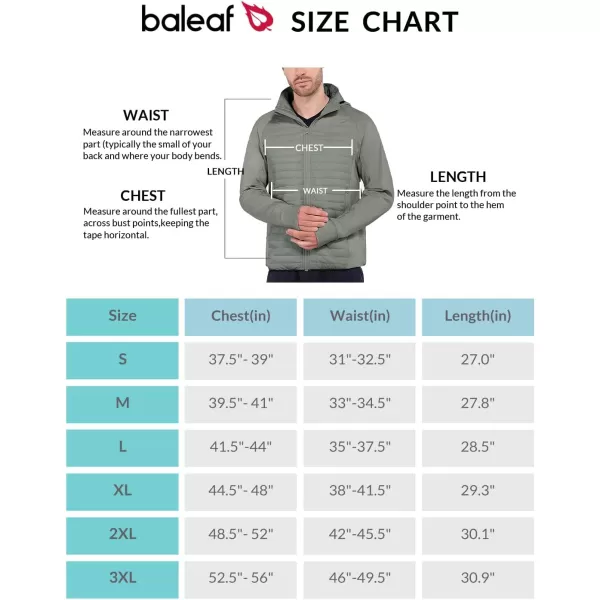 BALEAF Mens Running Jacket Lightweight Thumble Hole Warm Up Puffer Jacket Hybrid Thermal Coat Insulated Hiking GolfOlive