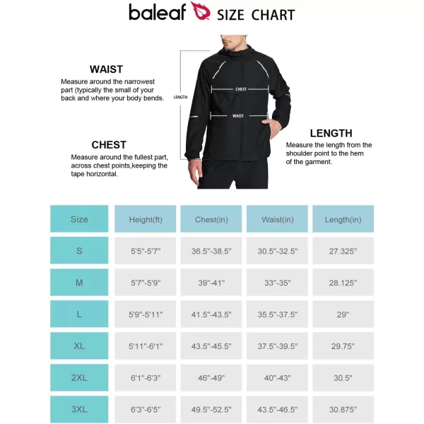 BALEAF Mens Running Jackets Lightweight Quick Dry Windproof Workout Track Athletic Packable ZipperBlack