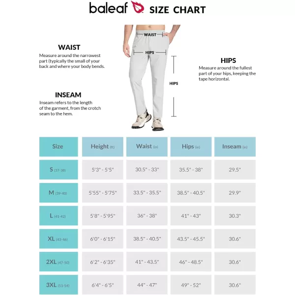 BALEAF Mens Running Pants Elastic Waist Lightweight Jogging Stretch Golf Workout Pants with Zipper PocketsLight Grey