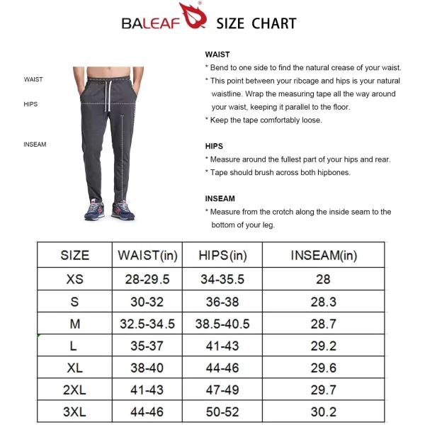 BALEAF Mens Running Pants Slim Fit Tapered Joggers Sweatpants with Pockets Athletic Pants for Cold Weather Sports WorkoutLight Gray