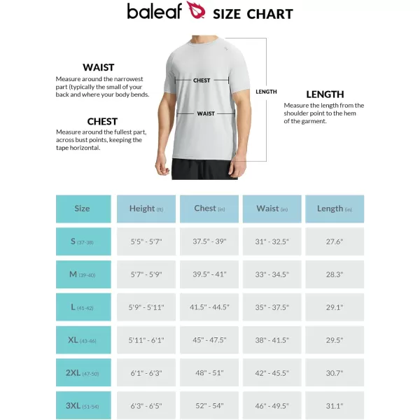 BALEAF Mens Running Shirts Short Sleeve Quick Dry Workout Tops Athletic Sun Protection TShirt UPF 50 Moisture WickingGrey