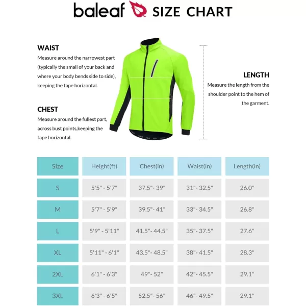 BALEAF Mens Winter Cycling Jackets Water Resistant Thermal Running Softshell Jacket Warm Cold Weather Pockets01green