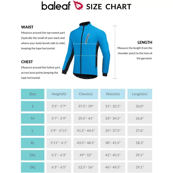 BALEAF Mens Winter Cycling Jackets Water Resistant Thermal Running Softshell Jacket Warm Cold Weather Pockets02blue