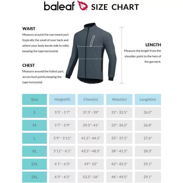 BALEAF Mens Winter Cycling Jackets Water Resistant Thermal Running Softshell Jacket Warm Cold Weather Pockets04grey